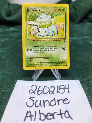 Bulbasaur - Pokemon Base Set 2 - #67/130 - Vintage Pokémon Card