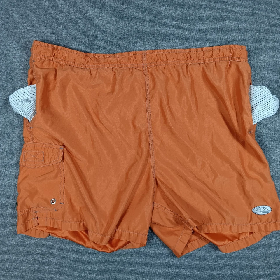 Pantalones Cortos de Natación Quiksilver Para Hombre XL Naranja Edición Plateada Malla Forrada Bañador Bolsillo Foto 4 de 4
