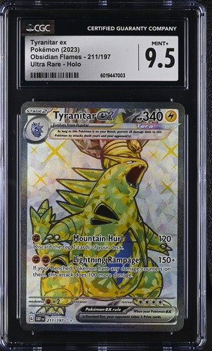Pokémon Tyranitar ex #211/197 English CGC 9.5 2023 Pokémon Obsidian Flames - Picture 1 of 2