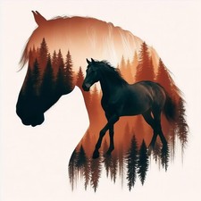 Horses Diamond Art Kits for Adults, 5D Horses Diamond Painting Kits for Begin...