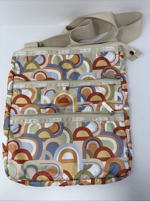 Lesportsac Crossbody Shoulder Bag 3 Zipper Pockets