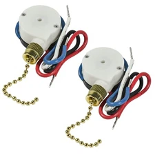 2-Pack Ceiling Fan Switch for Zing Ear ZE-208s E89885 3-Speed 4-Wire Chain Light