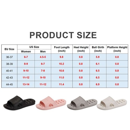 Womens Mens Slippers Bath Shower Non-Slip Bathroom Sandals Ourdoor Soft Shoes - 第 2/16 張圖片