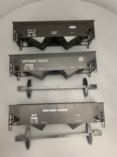 3X Lot O Scale Weaver Hopper Bodies SS, NP, NYC Black O1510 LZ - Picture 1 of 16