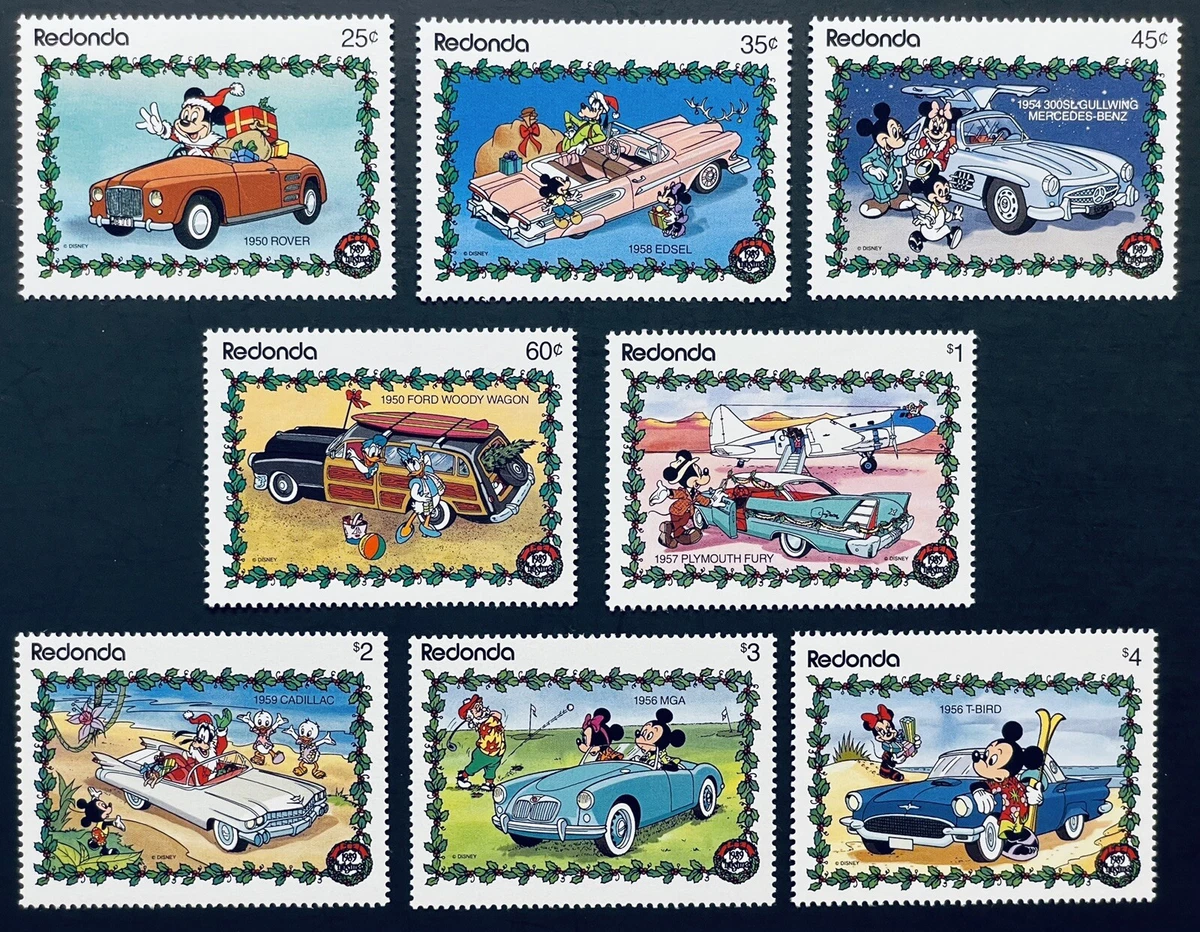 Disney Animation & Cartoon Postal 1981-1990 Year of Issue Stamps