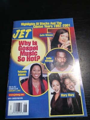 Jet Magazine Feb. 5, 2001 Blacks & The Clinton Years, Mary Mary ...