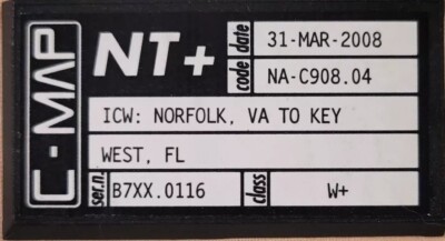C-Map NT+ NA-C908.04 Norfolk, VA to Key West, Florida March 31, 2008
