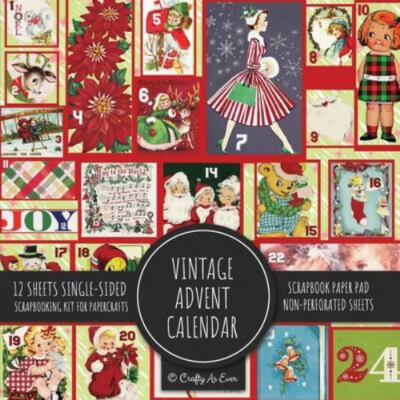 Vintage Advent Calendar Scrapbook Paper Pad by Crafty As Ever, Crafty As Ever...