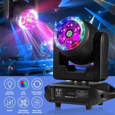 Mini Œil D'abeille 6x15w Rgbw 4 En 1, Faisceau Lumineux À Tête Mobile