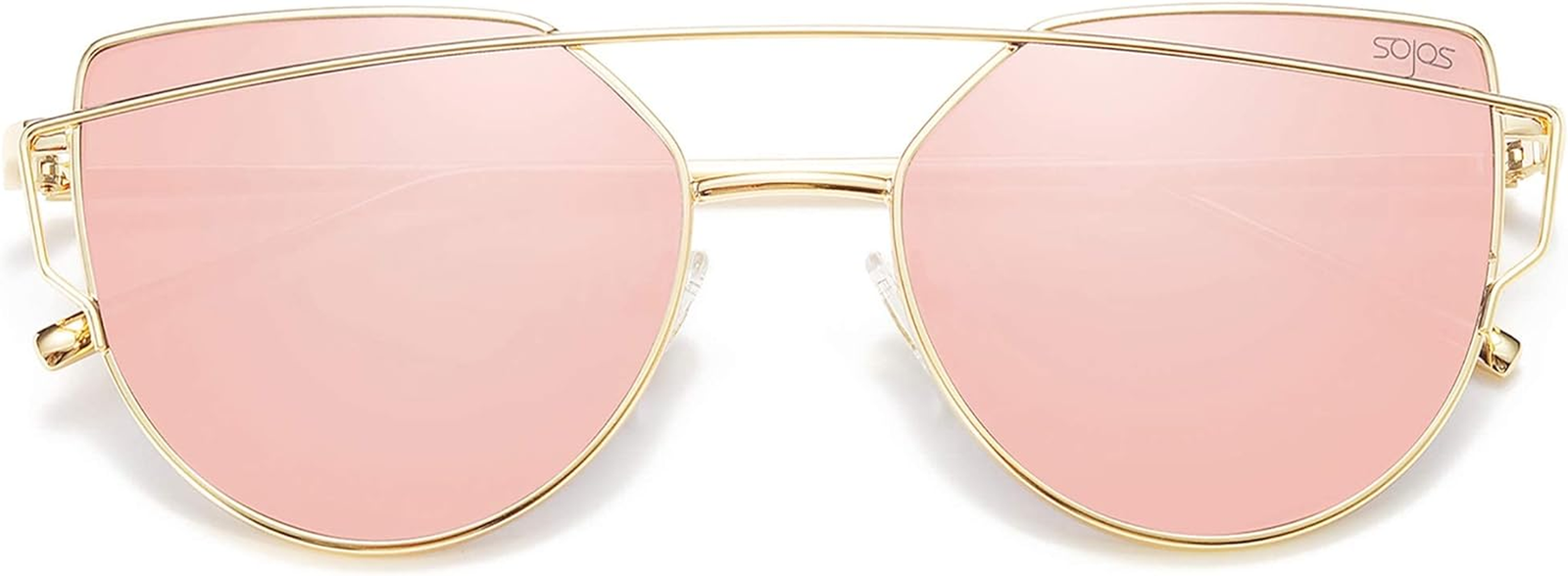 Stylish Cat Eye Sunglasses for Women with Mirrored Lenses-image