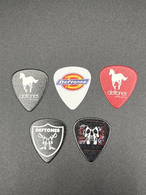 Deftones GUITAR PLECTRUMs PICKS X 5 0.71MM Nu METAL WHITE PONY & DEFTONES