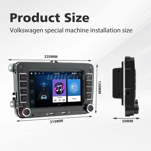 7'' CarPlay For VW GOLF MK5 MK6 Škoda Car Stereo Radio 2+32 Android 13 GPS NAVI - Picture 8 of 14