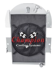 Sr 3 Row Radiator16 Fan For 1934-1936 Chevrolet Pickup Factory 6 Cyl Eng