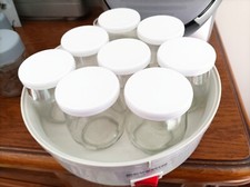 Lot 8 Pots En Verre 125 G  avec couvercles compatibles avec yaourtière TBE