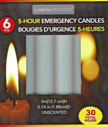Velas de Emergencia 60 horas Tiempo de Quema Campamento Hogar Luminosidad Vela de Quema Larga 2pk 12 Foto 3 de 4