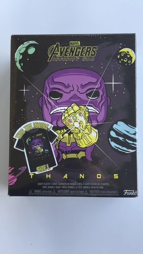 Funko Pop Tee T SHIRT Metallic Thanos GS Exclusive Infinity War SIZE (L)  LARGE