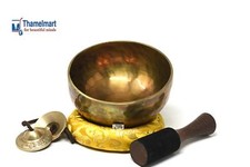 7" Chakra Old Tibetan Singing Bowl,Excellent singing bowl,Hand bowl Free Tingsha