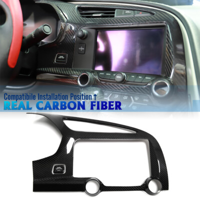 Dashboard Navigation Display Panel Trim For Corvette C7 Z06 ZR1 Start Stop Cover