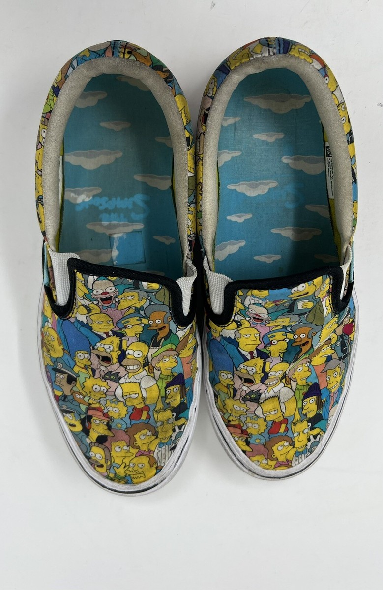 LIMITED EDITION The Simpsons VANS Slip-On \'Springfield\' Mens Sz 5 Wmn 6.5 RARE Vans The Simpsons x ComfyCush Slip-On  main image 2