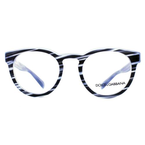 Dolce and Gabbana Eyeglass Frames 3251 3051 Striped Azure Men 47mm - Picture 1 of 2