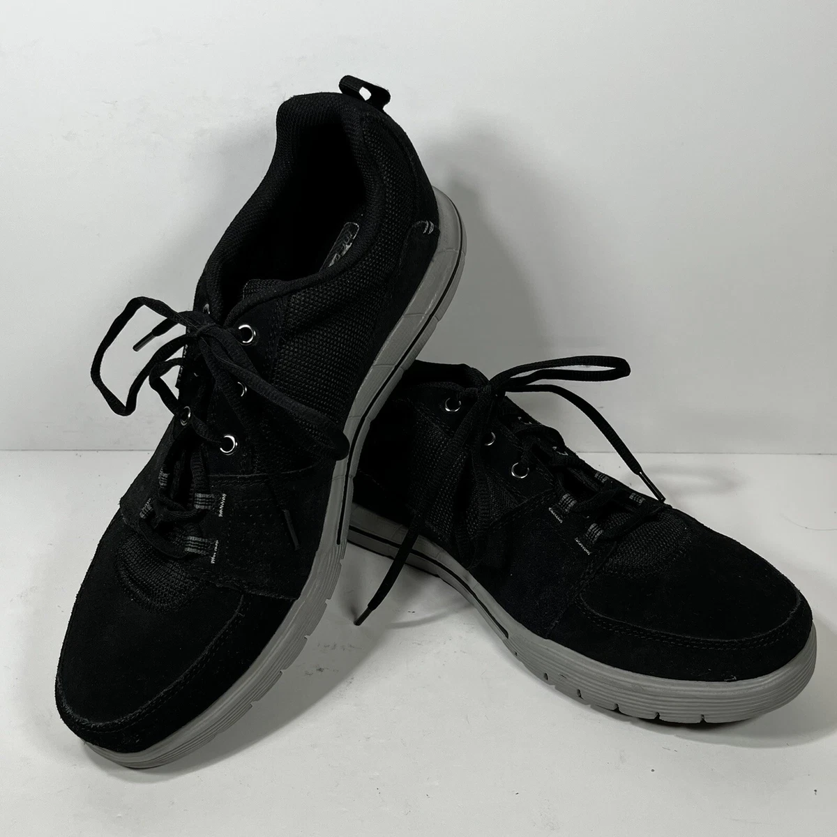 Skechers Mens Arcade II Phase Black Relaxed Fit Leather Sneaker Shoes 11.5 | eBay