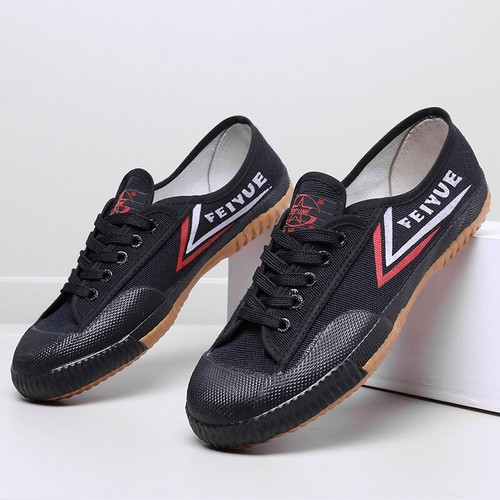 Canvas Weiß Schuhe Sneaker Schwarz Chi Kung Wushu Feiyue Kampfkunst Tai für Fu - - Bild 6 von 10