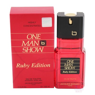 One Man Show Ruby by Jacques Bogart 3.3oz/100ml Edt Spray For Men New In Box