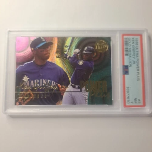 1996 Ultra Power Plus Gold Medallion #3 Ken Griffey Jr. 1:100 Packs PSA 7