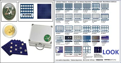 Münzkoffer-Smart-NEO-LOOK-174-Für-210x-2-EUROMÜNZEN-+-Münztableaus-35-Modelle