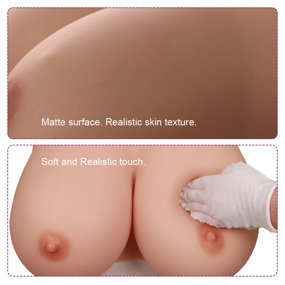 Realistic Silicone Breast Forms B-K Cup Fake Boobs Breastplate for Crossdresser - Image 4 of 4