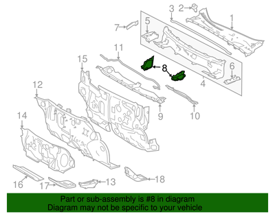 TOYOTA OEM 14-16 Corolla Cowl-splash Shield Right 5573402200 for