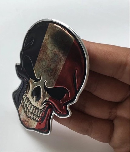 3D Metal Pirate Skull Cross Bones Car Trunk Rear Emblem Badge - Foto 7