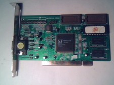 PCI Video Graphics Card PCI-S3T64V2-1M S3 Trio64V2/DX 1MB LPB Feature Connector