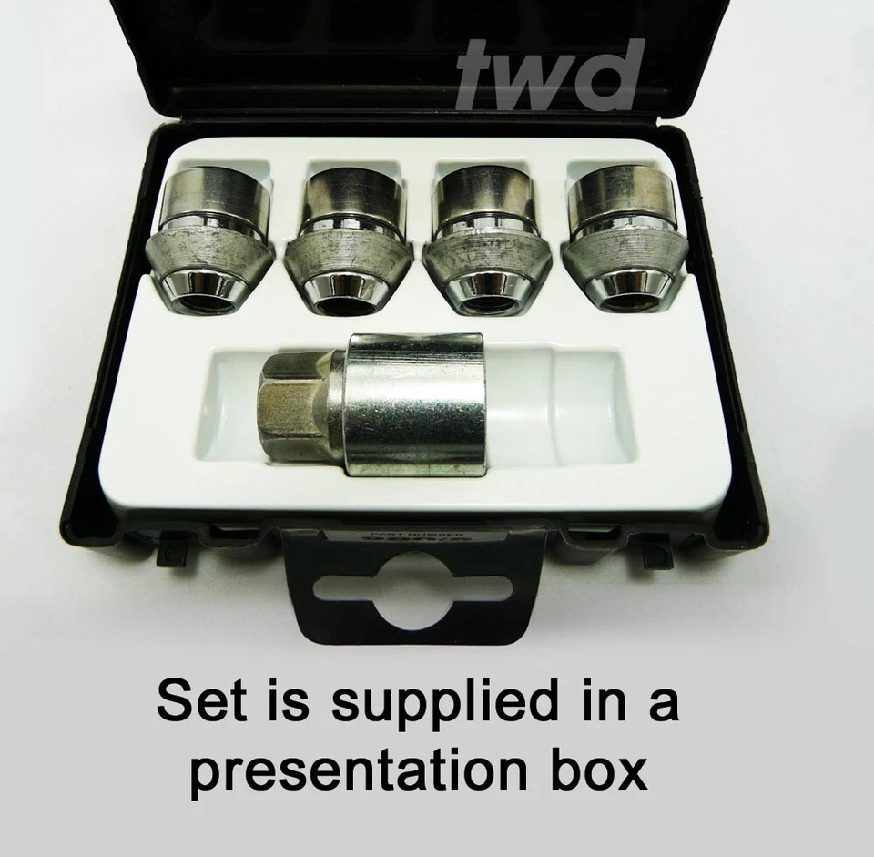 4x TUERCAS DE BLOQUEO DE RUEDA DE ALEACIÓN - PERNOS PERNOS DE PERNO DE TACHAM DE ALTA SEGURIDAD FORD F0CUS Foto 4 de 4