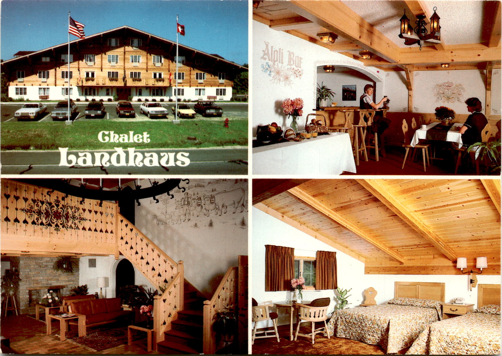 Ghalet, Landhaus, Alpli Bar Chalet Landhaus Motel, Highway Postcard