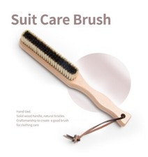 Engrave logo-Horse hair wooden handle coat brush boar bristle suit care brush