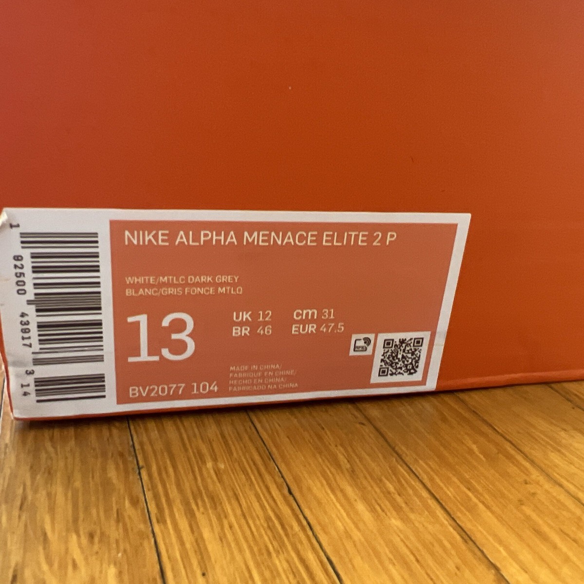 Size 13 Nike Alpha Menace Elite 2 Football Cleats Orange/White BV2077-104 NWB 41bDjdIzKiL._AC_UY900_.jpg main image 3
