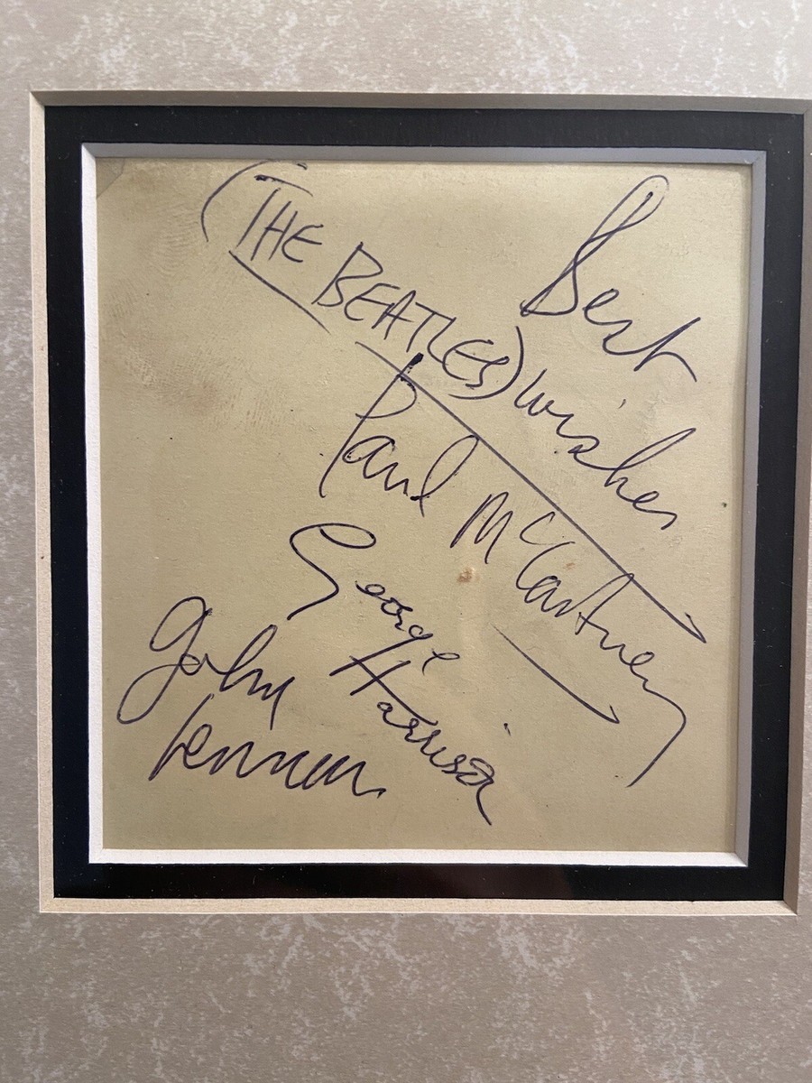 THE BEATLES FULL SET SIGNED LENNON MCCARTNEY HARRISON STARR