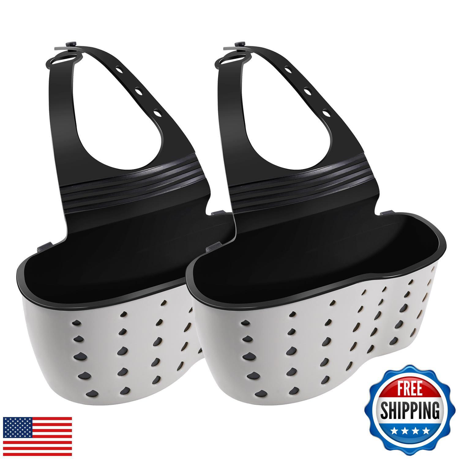 COIYINGJAUNEI Sink Organizer Caddy for Efficient Kitchen Sponge Storage-image