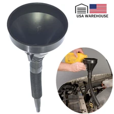 Water Oil  Funnel for Automotive with Hose Wide Mouth Flexible Long Flexible 