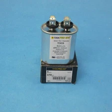 Titan Pro TOC5 Motor Run Single Capacitor 5 MFD 370 Volts Oval