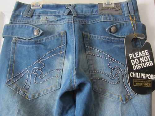 Pantalones de mezclilla CHILI PEPQER azul desgastado para hombre talla 34 - Imagen 5 de 12
