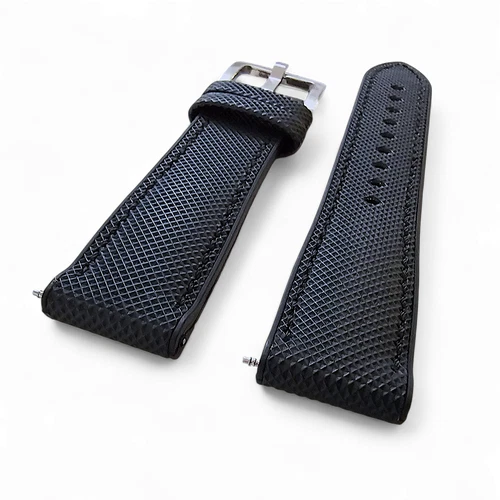 Elite Hybrid FKM Rubber Sailcloth Divers Watch Strap Band Two Piece 20 21 22 mm - Picture 44 of 94
