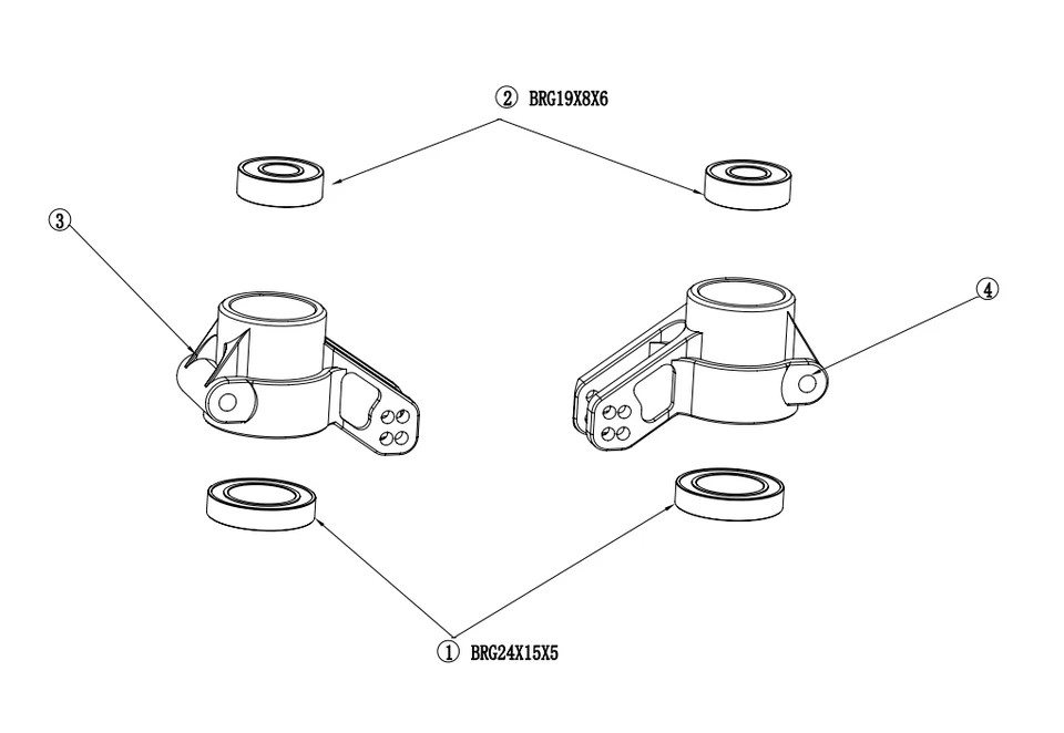 Vitavon CNC Alu7075 Front&Rear Hub For Arrma Kraton Outcast 6S Long Stub Shaft - Image 3 of 3