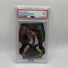 2022-23 Panini Select - Premier Level Anthony Edwards Tie-Dye Prizm Die-Cut /25