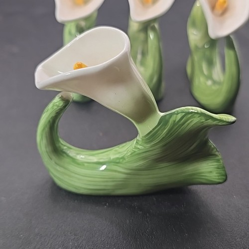4 porta tovaglioli vintage PIA Bone China Calla Lily Filippine fiori decorativi - Foto 4 di 21