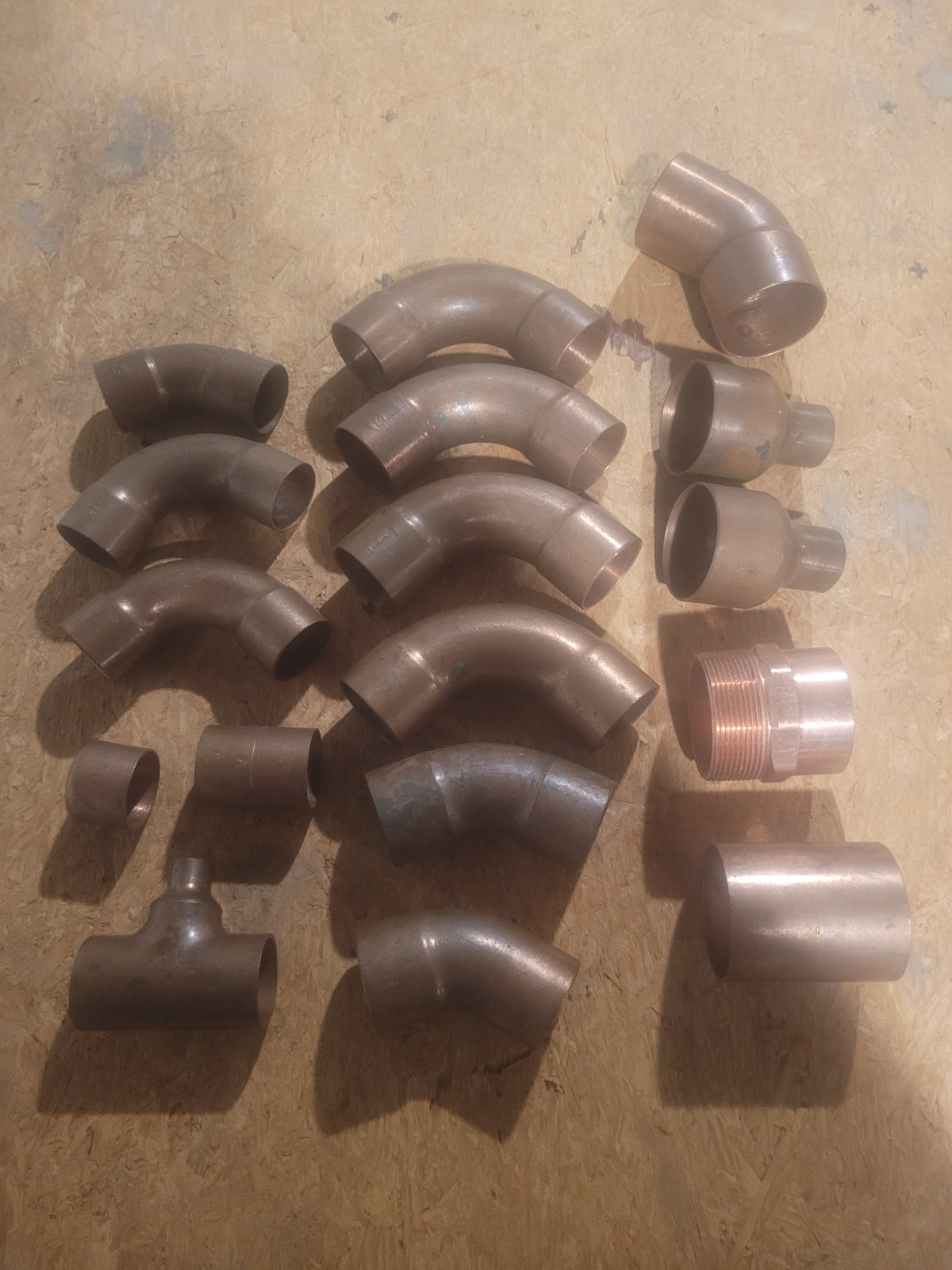 2” 1.5" 1.25" copper fittings misc. lot 17 Fittings