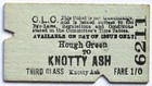 Cheshire Lines Railway ticket Hough Green to Knotty Ash