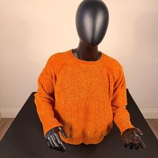 NWT A New Day Orange Chenille Knit Sweater Size Large