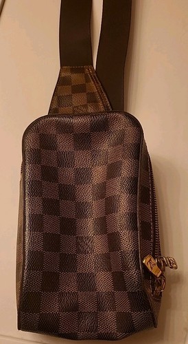 Authentic Louis Vuitton Damier Brown Ebene Geronimos Bum Bag Monogram Crossbody